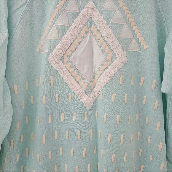 Vintage Traffic Jam Geometric Sweatshirt Sz L 80s/90s Retro Mixed Fabric Ski - Picture 4 of 15